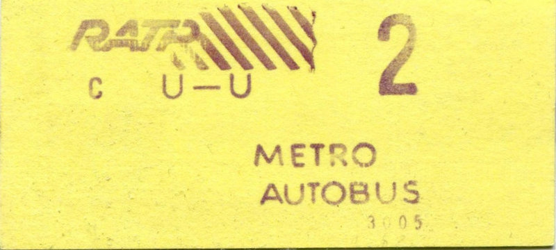 Ticket métro 80