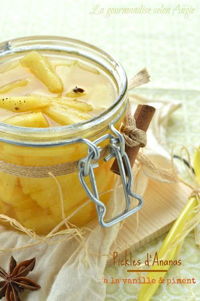 conserve épices vanille piment et ananas