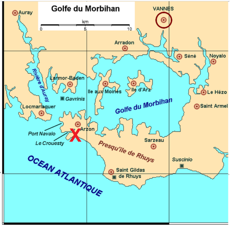 carte du Golfe du Morbihan