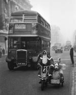 Santa Claus sur Oxford Street, Londres, le 17 novembre 1949