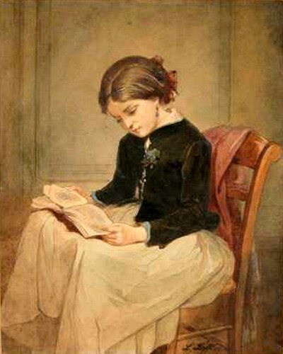 Löffler Leopold girl-with-a-book