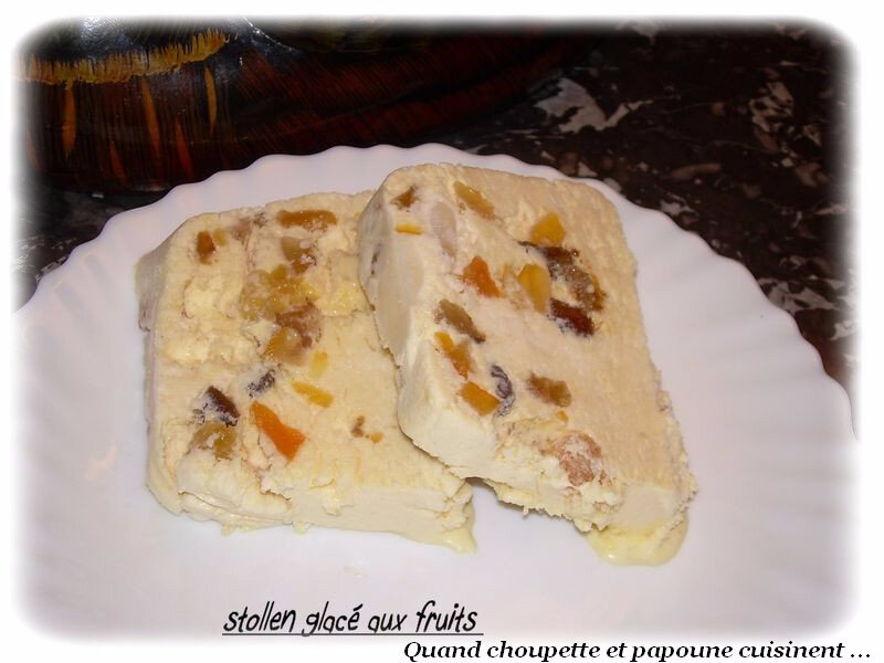 stollen glacé aux fruits