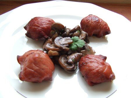 Bouchées surprises à la dinde et au bacon recettes plats Papillote de dinde au bacon