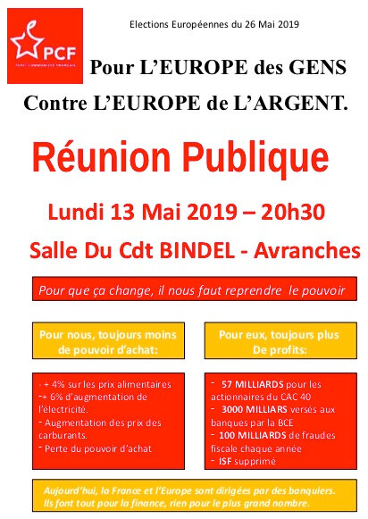 élections européennes_2019_réunion publique_Avranches_PCF