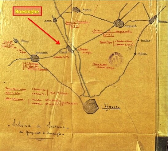 schéma du secteur corrigé et fléché