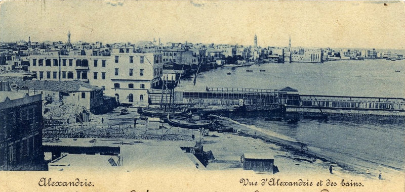 Vue d'Alexandrie et des bains