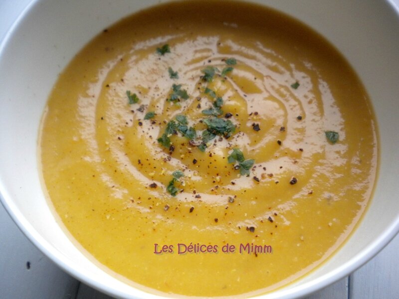 Velouté de carottes et de lentilles corail 2