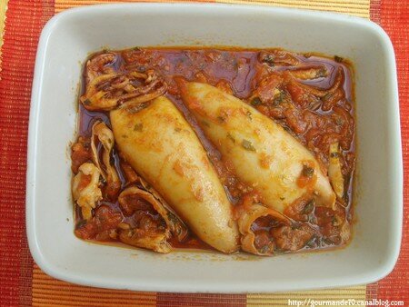 recettes plats Calamars au chorizo...pour vous convaincre!