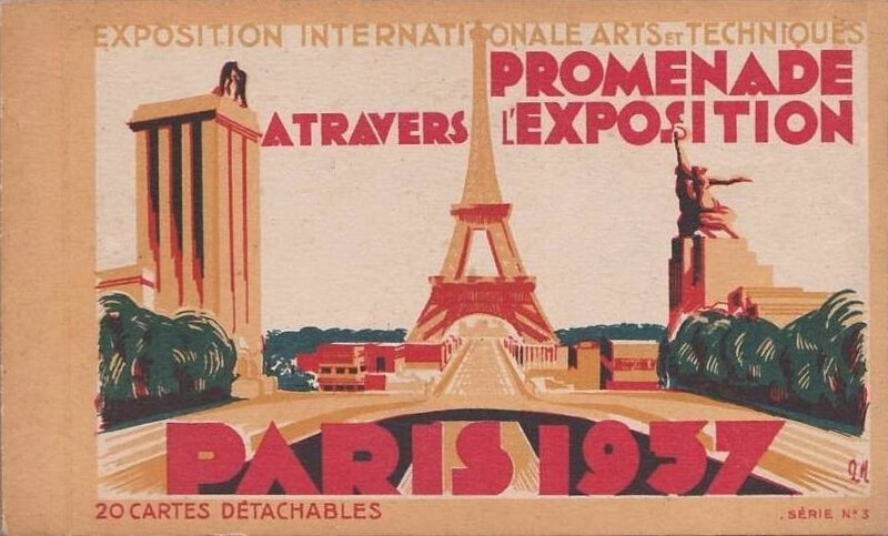 Carnet CPA Paris Expo international 1937