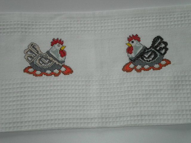 poules point de croix