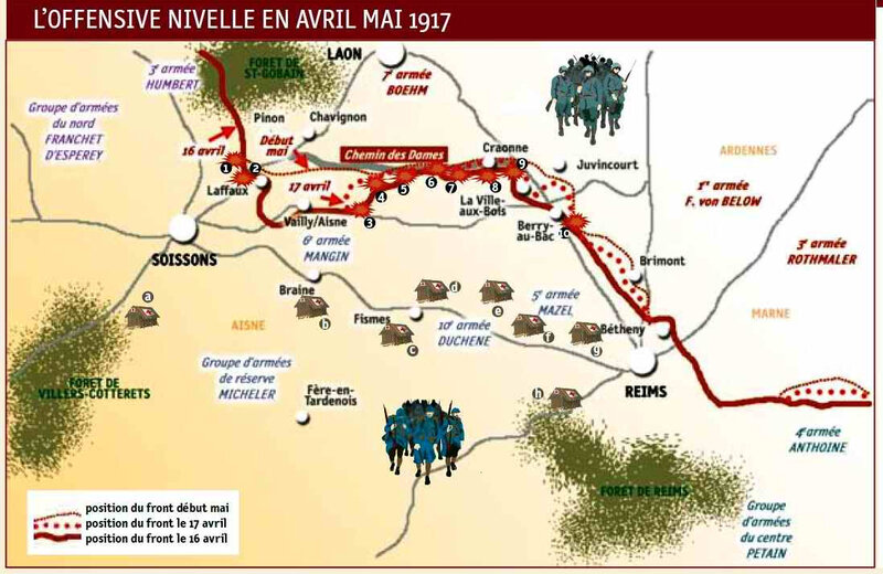 Chemin des dames offensive Nivelle 1917