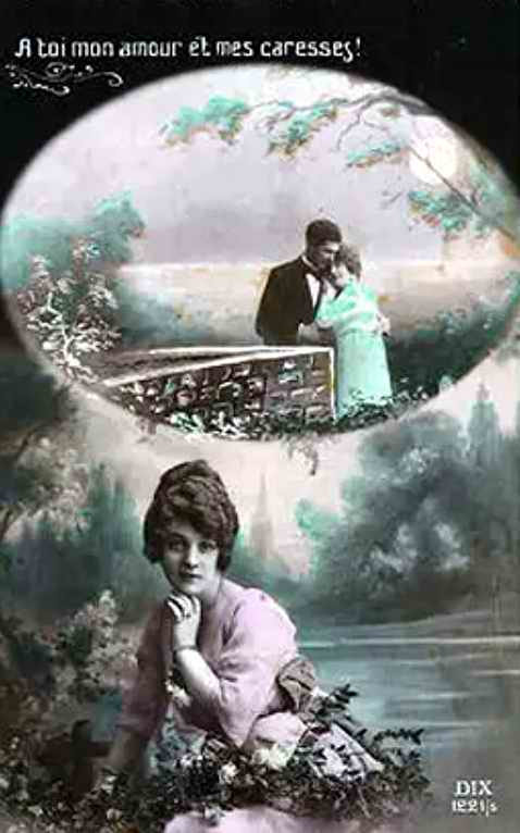 Carte poste aimer