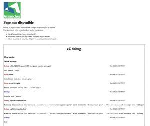 bug site internet ville Avranches