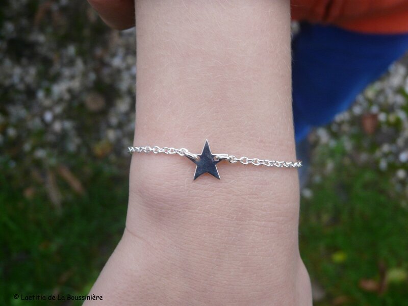 Bracelet Duo Etoile Girl sur chaîne argent massif