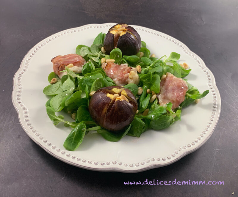 Salade de chèvre chaud aux figues rôties au miel 5
