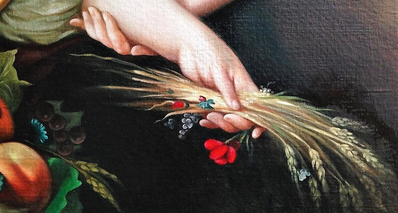 Disparition des fleurs des champs, Vigée Le Brun, La Paix ramenant l'Abondance