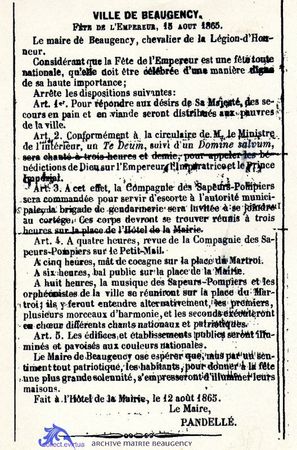 Fête de l'empeureur à Beaugency1865