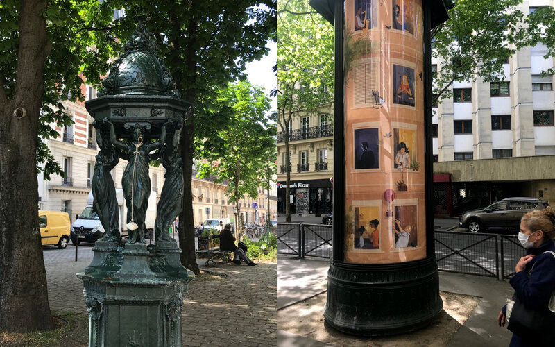 Confinement fontaine et kiosque