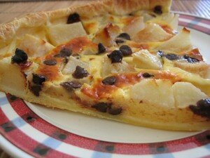 TARTE POIRES ET PEPITES DE CHOCOLAT recettes Tarte noisettine aux poires et au chocolat