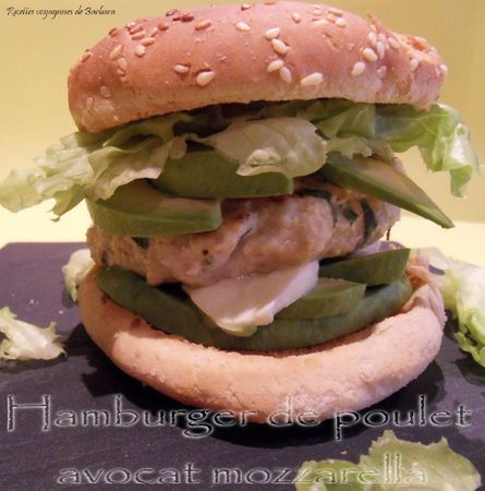 hamburger poulet avocat mozzarella1