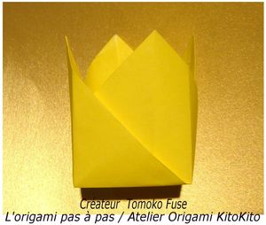 Atelier Origami KitoKito Boîte de la tulipe1