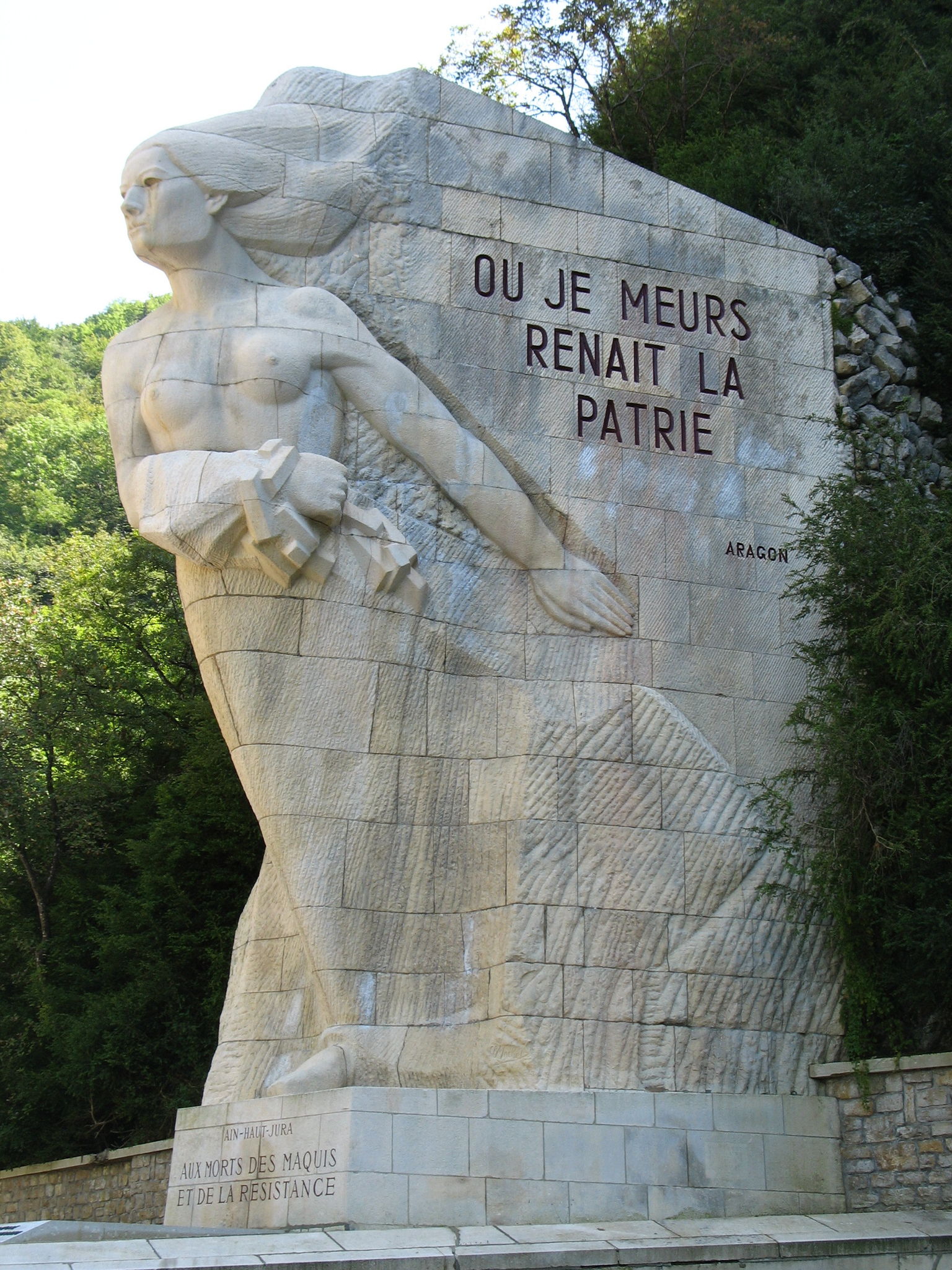 La Balme, momument aux morts des Maquis de l'Ain et du Haut Jura (74)