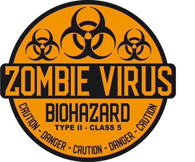label zombie virus biohazard II