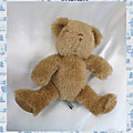 Doudou Peluche Ours Marron Assis The Teddy <b>Bear</b> Collection 