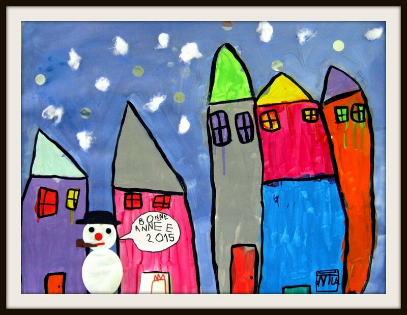 184_Noël et Nouvel an_Le village sous la neige (7R)