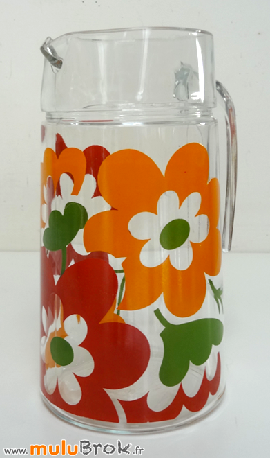 PICHET-Vintage-Fleurs-Lotus-5-Verre-muluBrok-Brocante