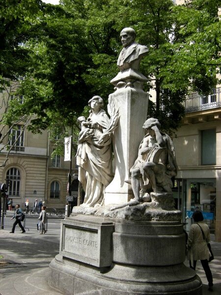 paris place sorbonne monument auguste comte