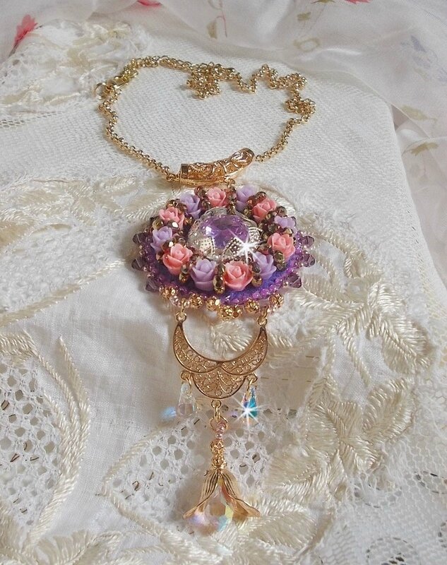 Collier pendentif Glace Purple 2-1