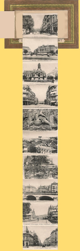 Belfort CPA Lion Souvenir Avec dépliant photos R2R