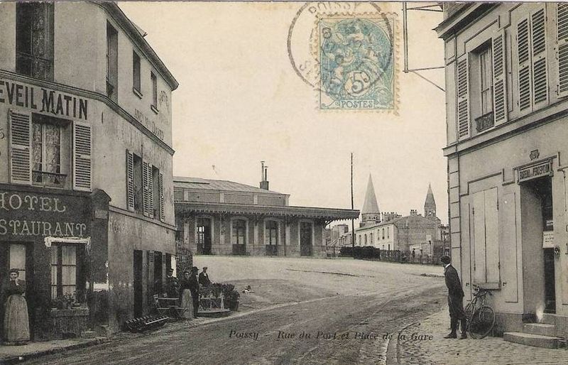 POISSY rue du pont et place de la gare
