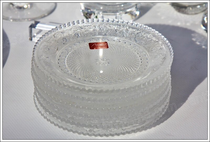 Assiettes cristal Baccarat Arabesque
