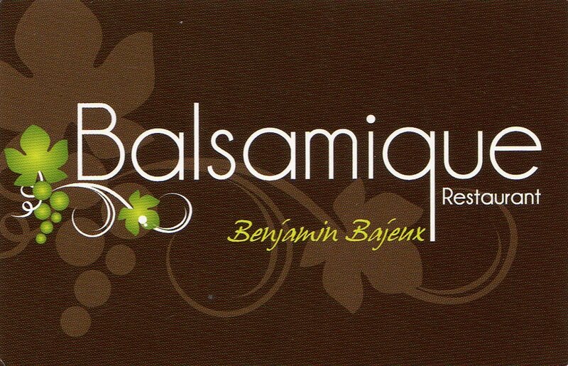 carte de visite restaurant le balsamique benjamin bajeux