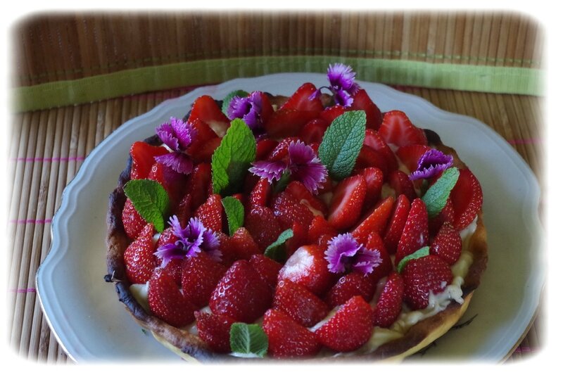 tarte aux fraises à la crème pâtissière-8641