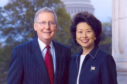 Elaine Chao and husband Mitch McConnell