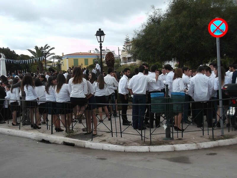 en attente du défilé