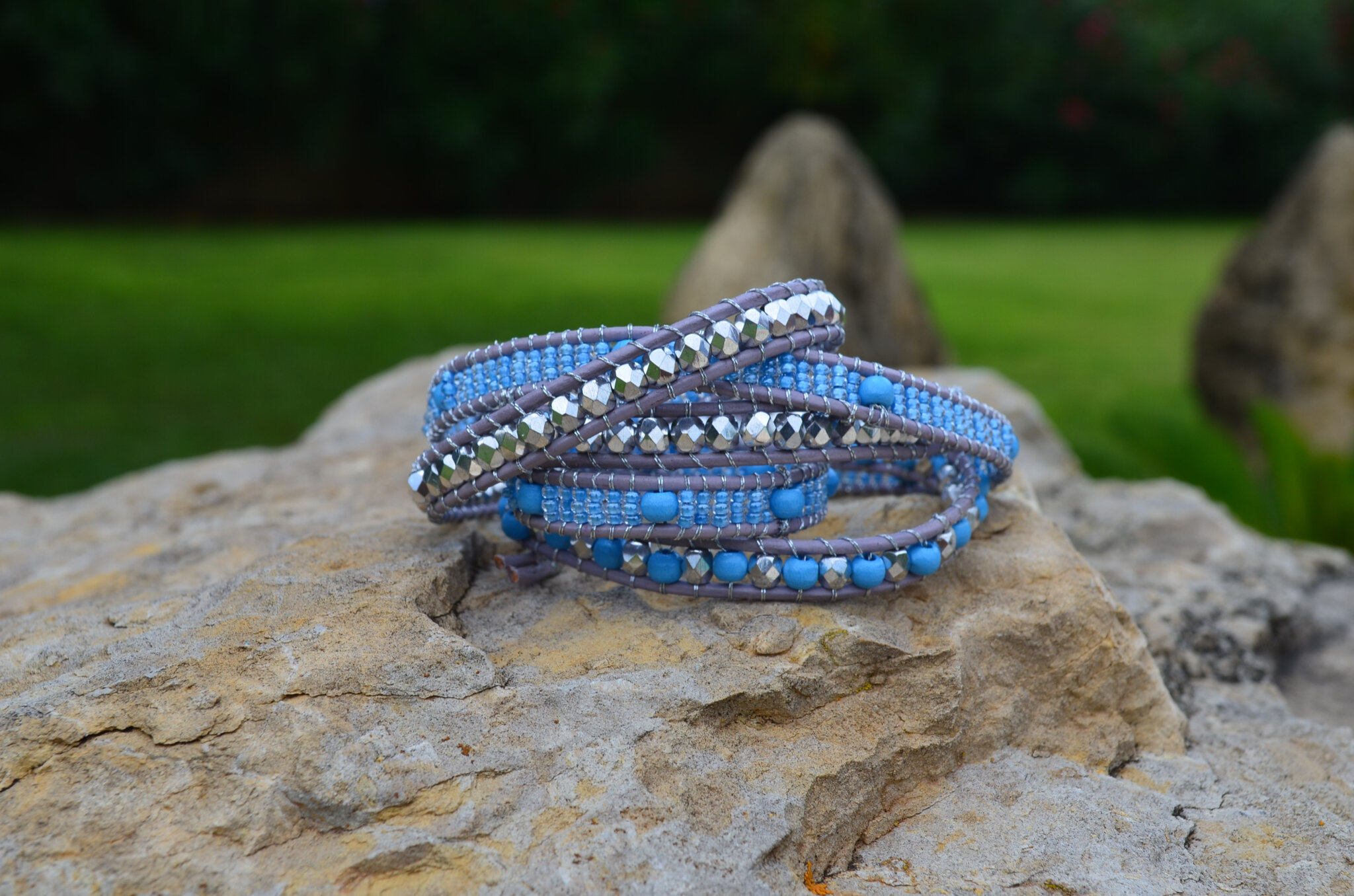 Bracelet, perles, tissage, bijoux, La chouette bricole