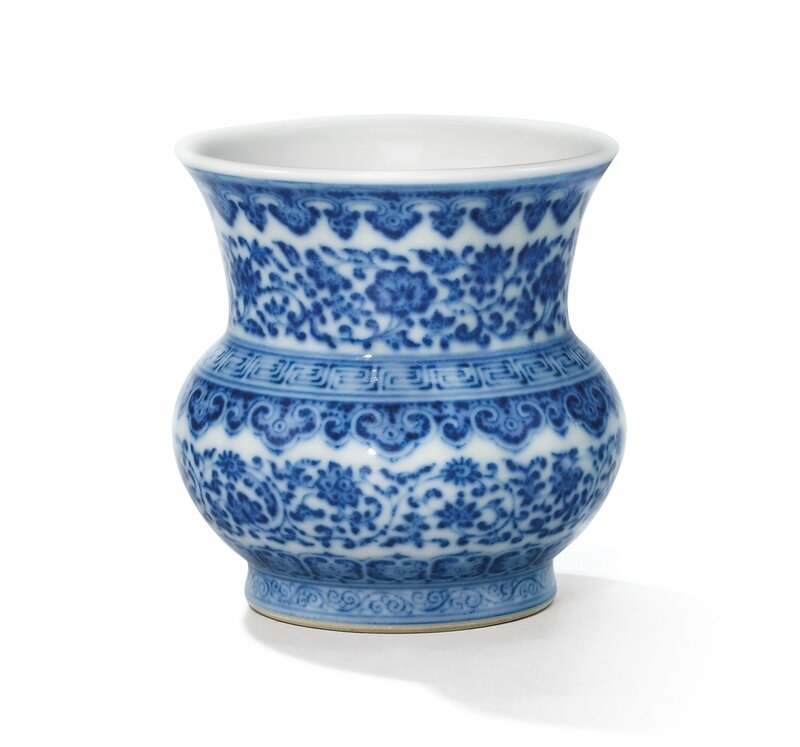 A fine blue and white zhadou, Daoguang seal mark in underglaze blue and of the period (1821-1850)