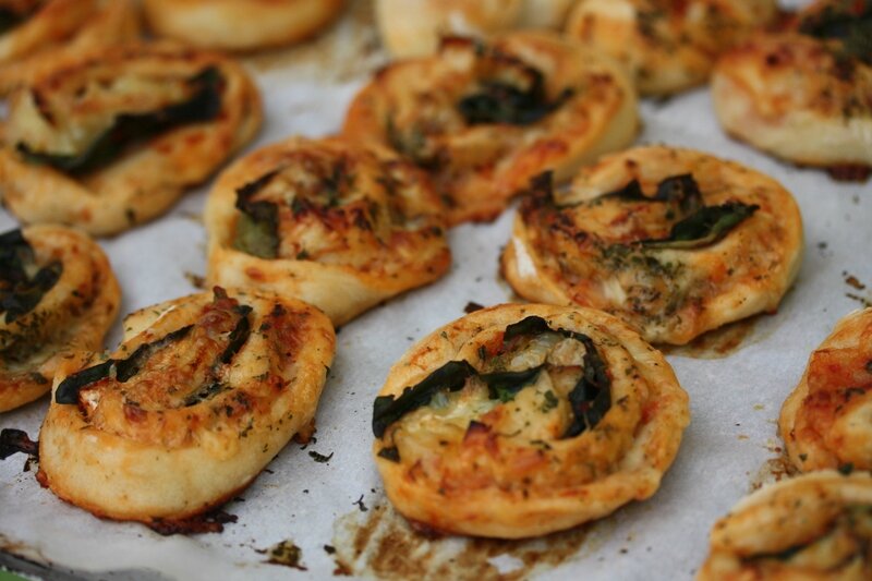pizza roulee au poulet et epinard