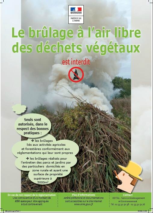 Affiche brulage déchets