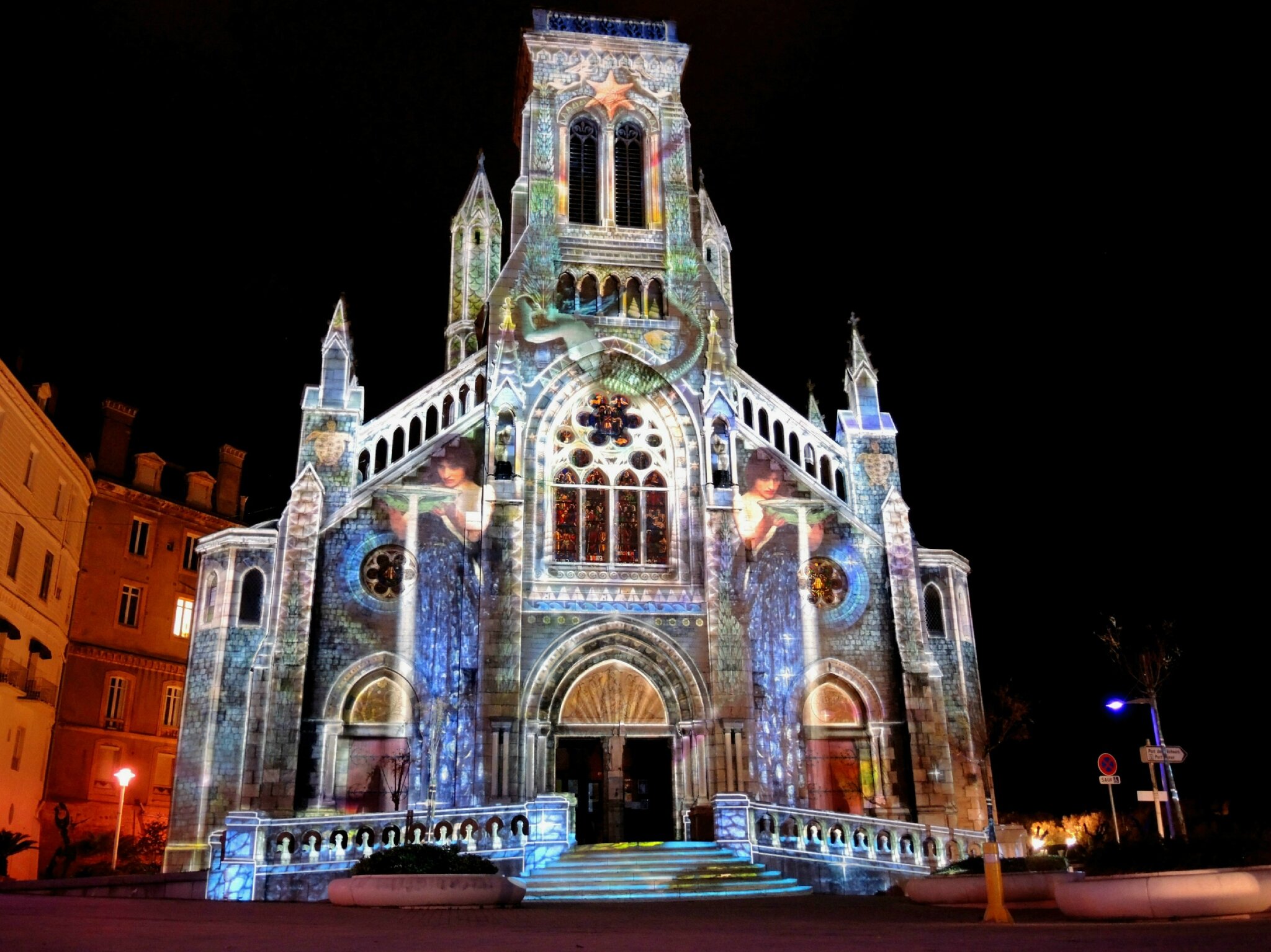 Biarritz, Biarritz en lumières 2016, église Sainte Eugénie, révélations