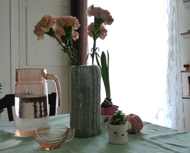 vase tricot
