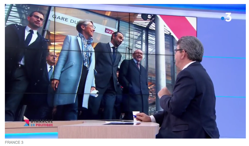 SNCF MELENCHON BORNE PHILIPPE MEDIA DIXIT WORLD