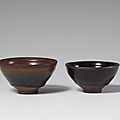 Two <b>Jianyao</b> bowls, Song dynasty (907-1279)