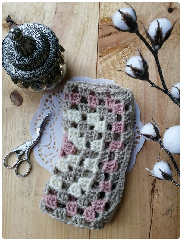 Mitaines granny square Cam&Drey bricolent