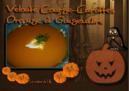 Velouté Courge-Carottes Orange et gingembre