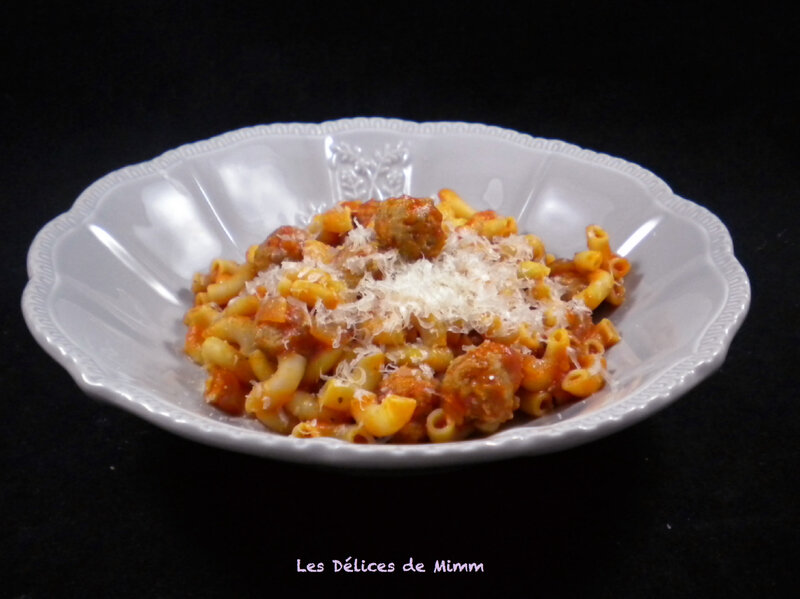 Coquillettes aux mini-boulettes de viande 4